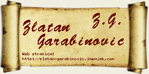 Zlatan Garabinović vizit kartica